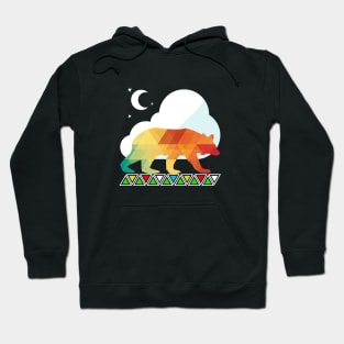 Bear walking in the night Hoodie